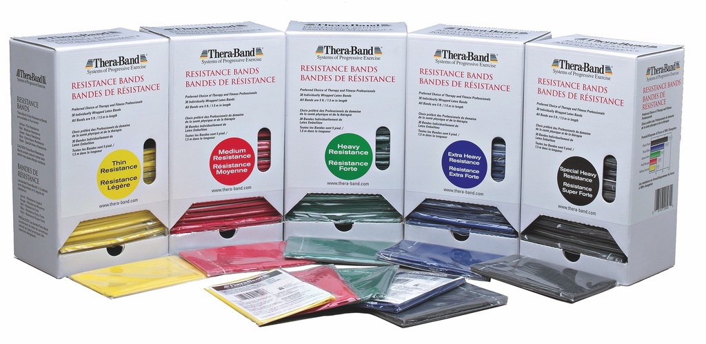 Thera-Band Oefenband dispenser 30x 1,5m speciaal zwaar - zwart
