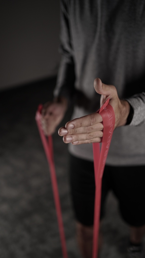 TheraBand CLX 22m Dispenser - medium rood