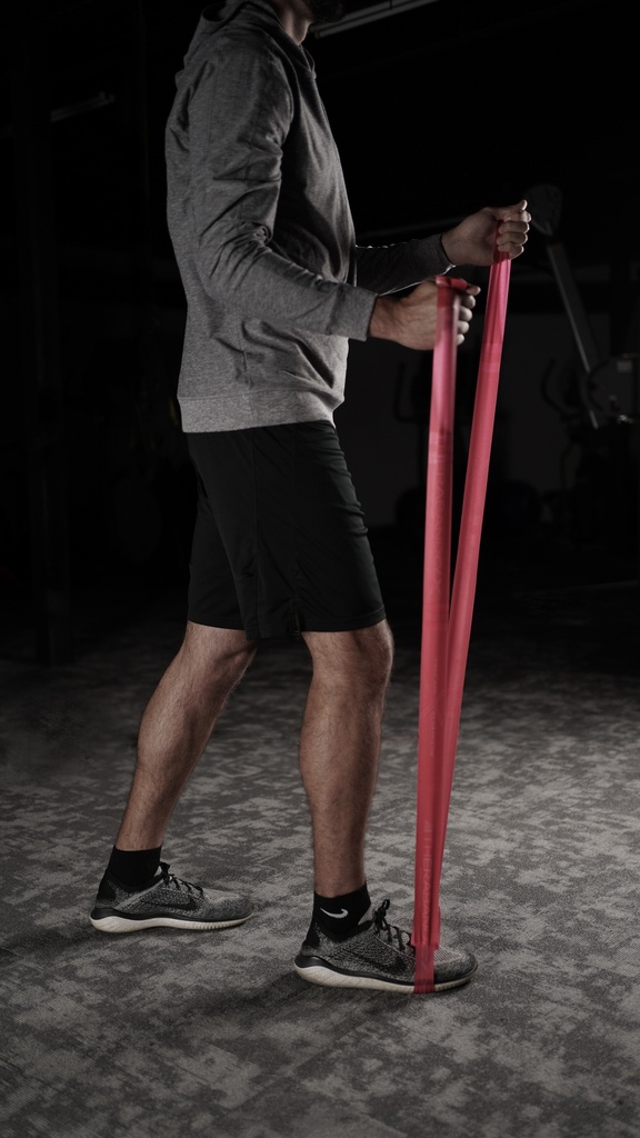 TheraBand CLX 22m Dispenser - medium rood