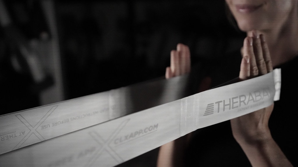 TheraBand CLX 22m Dispenser - super zwaar zilver