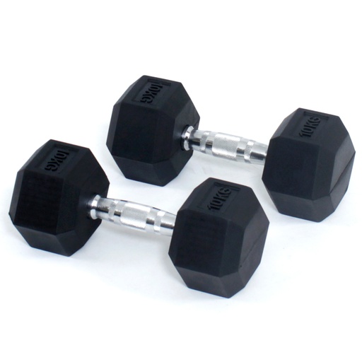 [811220] Core Power Rubber Hex Dumbbells - 20 kg