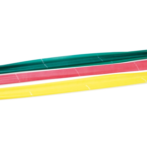 [293002] Theraband set banden 1,5 m licht - geel, rood, groen   