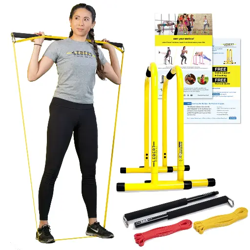 [820001+bar] Lebert Equalizer Geel met Fitness bar