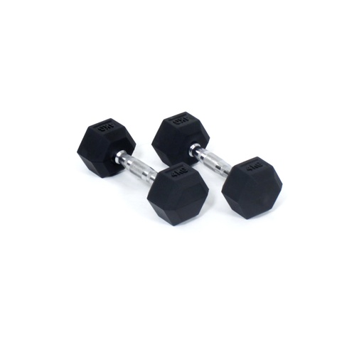 [811204] Core Power Rubber Hex Dumbbells - 4 kg